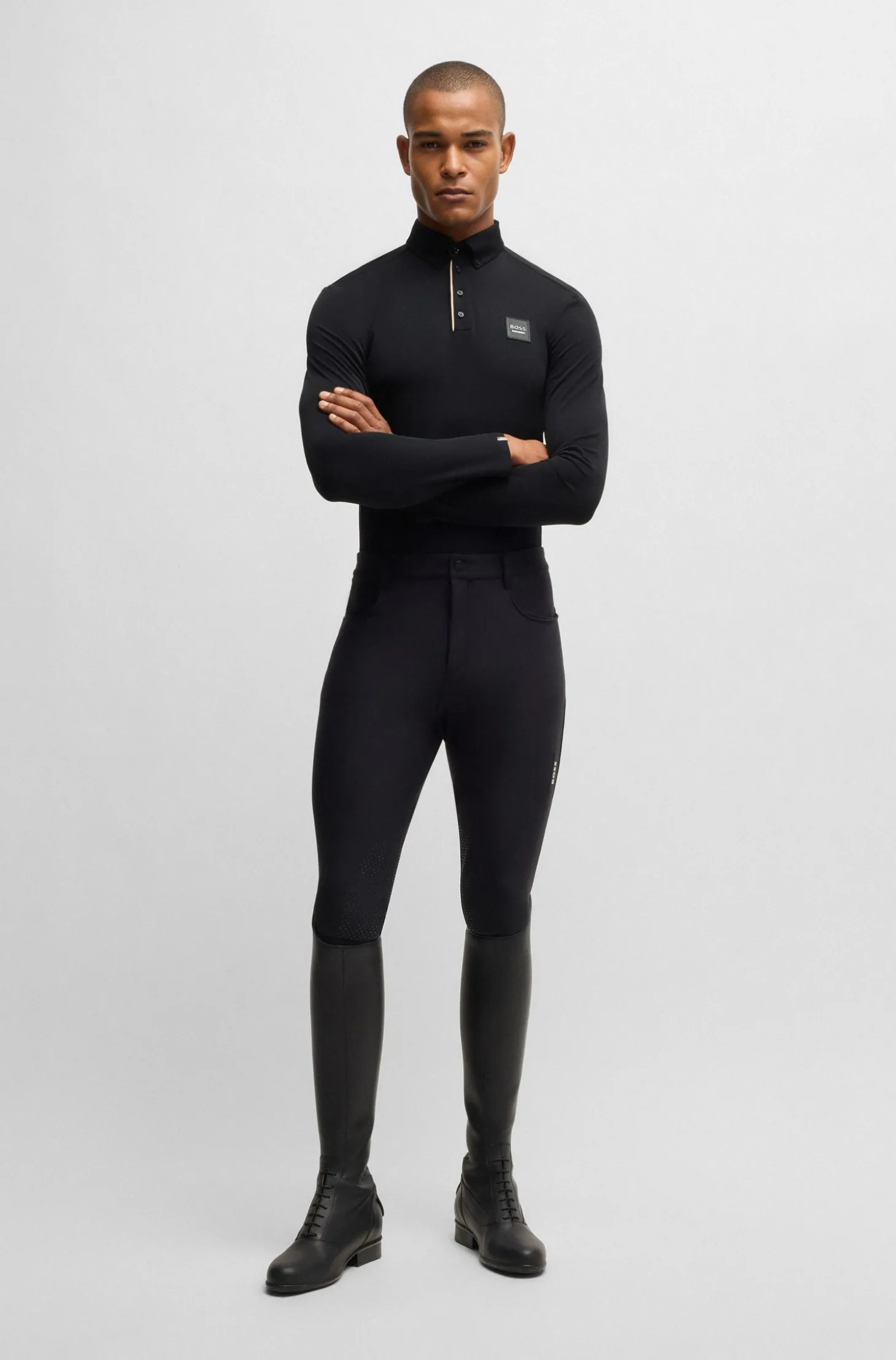 Reitsport-Trainingshemd aus atmungsaktivem Stretch-Gewebe