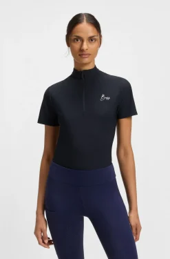 Reitsport-Trainingshemd mit Logo in handschriftlichem Stil