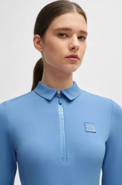 Reitsport-Trainingsshirt aus Stretch-Piqué