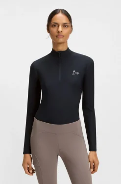 Reitsport-Trainingsshirt mit Logo in handschriftlichem Stil