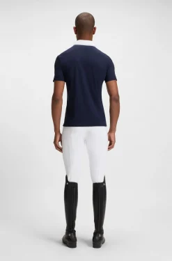Reitsport-Turnierhemd mit Kontrastdetails