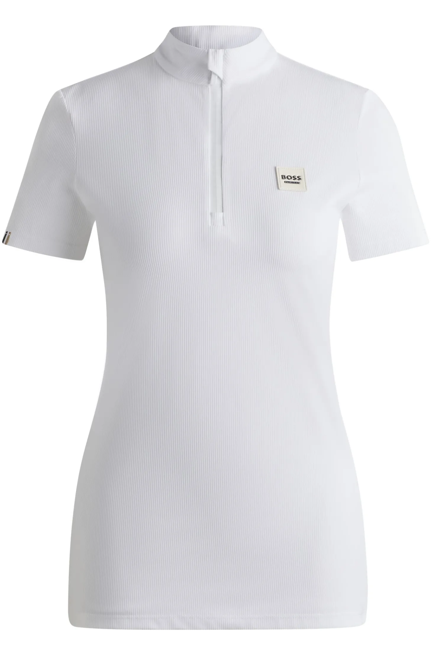 Reitsport-Turniershirt aus geripptem Stretch-Gewebe