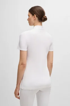 Reitsport-Turniershirt aus geripptem Stretch-Gewebe