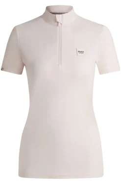 Reitsport-Turniershirt aus geripptem Stretch-Gewebe