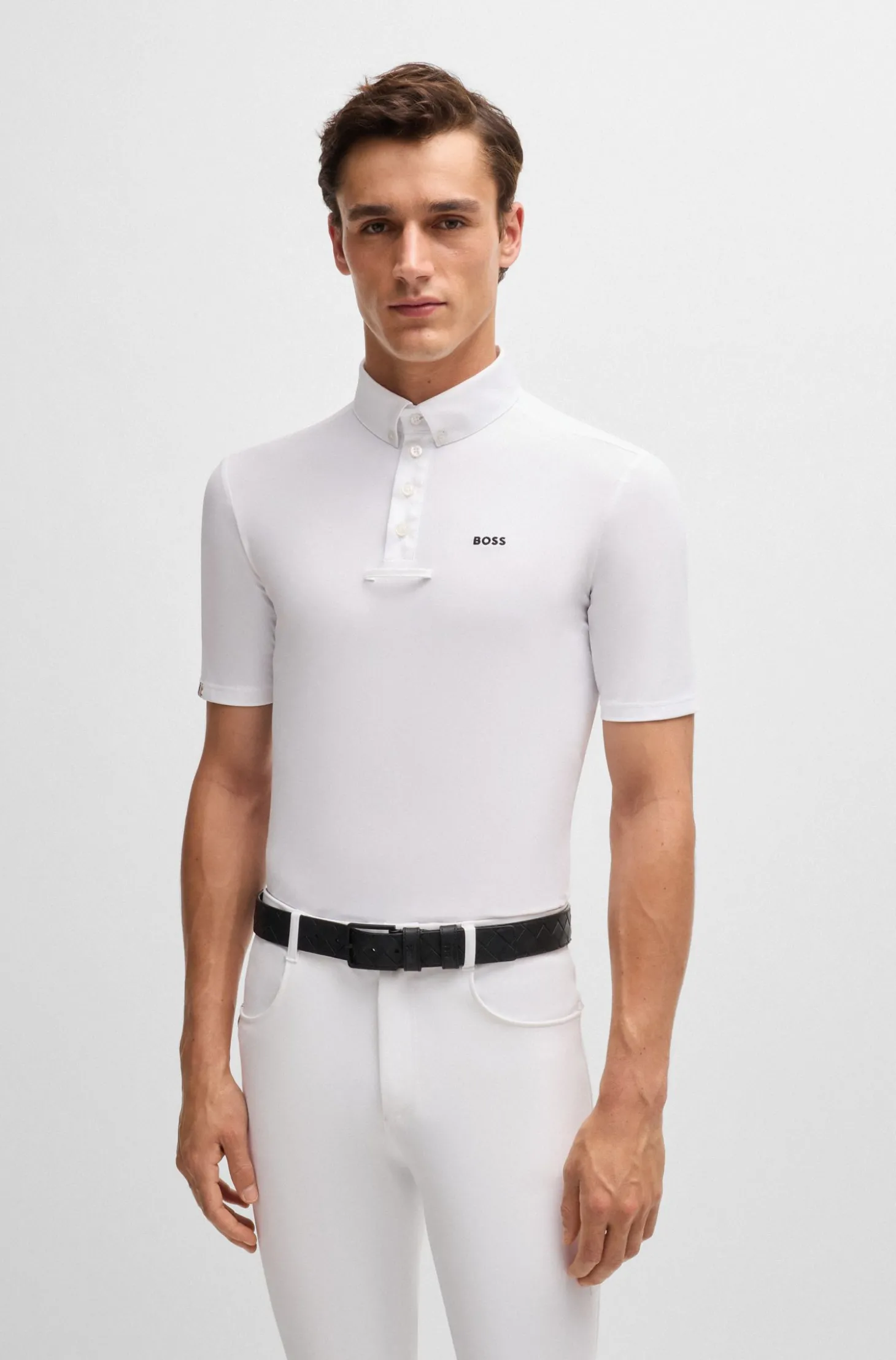 Reitsport-Turniershirt aus Stretch-Piqué