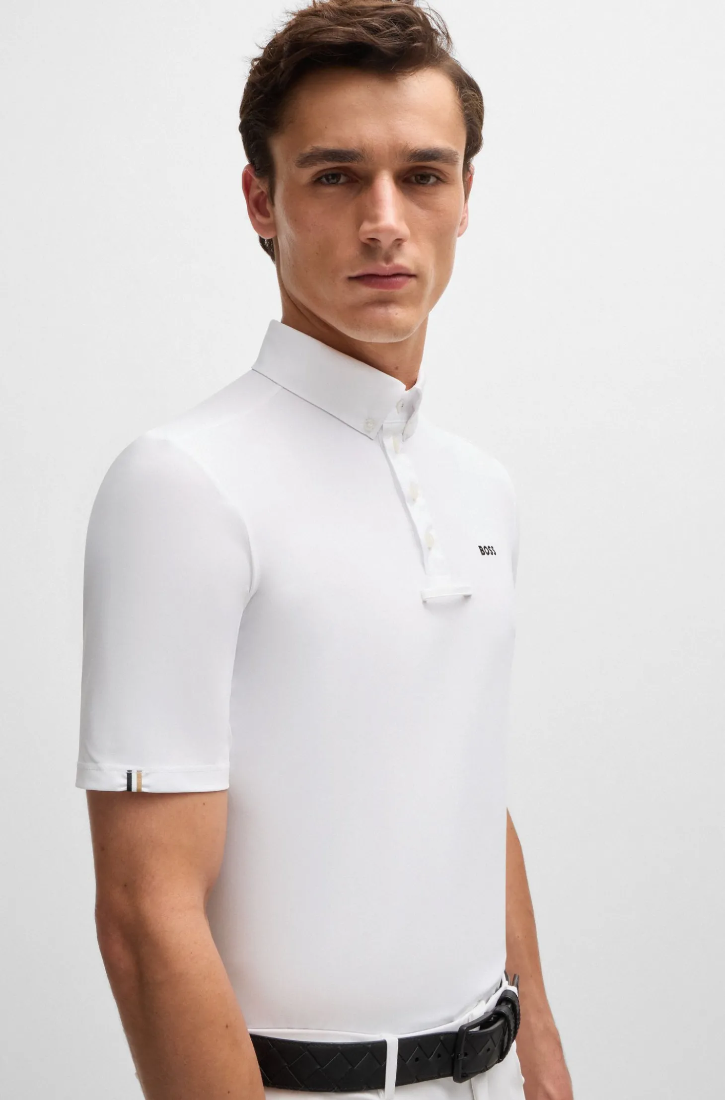 Reitsport-Turniershirt aus Stretch-Piqué