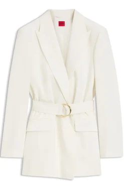 Relaxed Blazer mit D-Ring-Gürtel