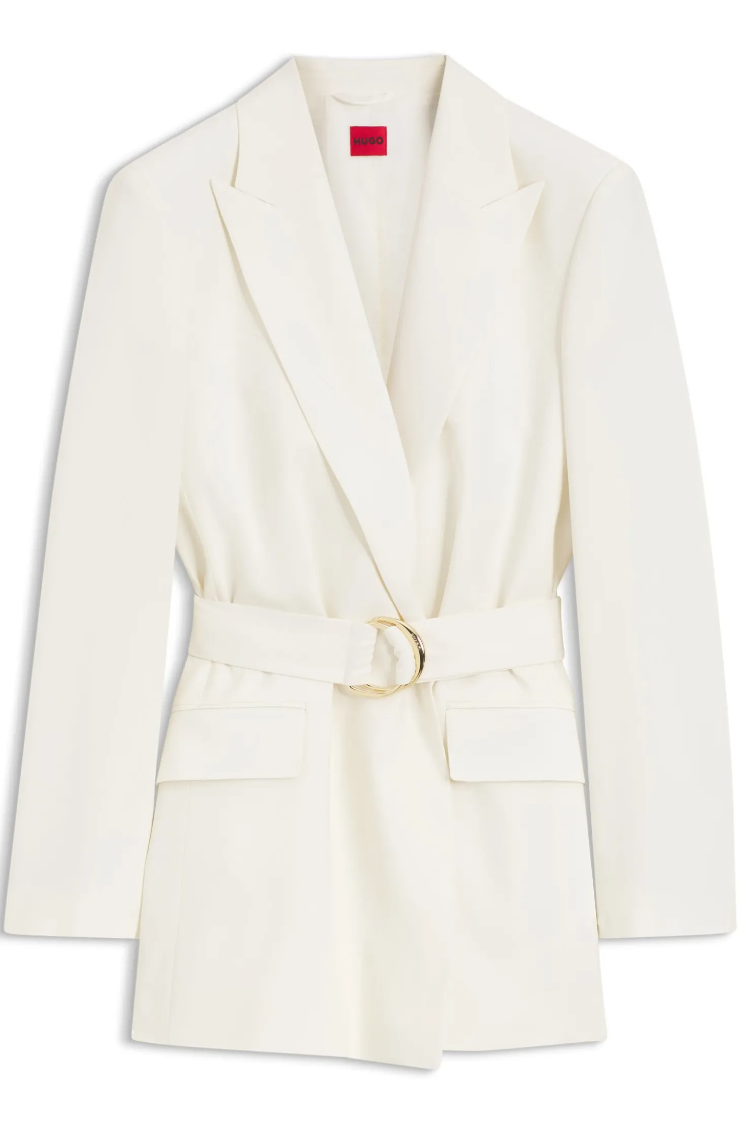 Relaxed Blazer mit D-Ring-Gürtel