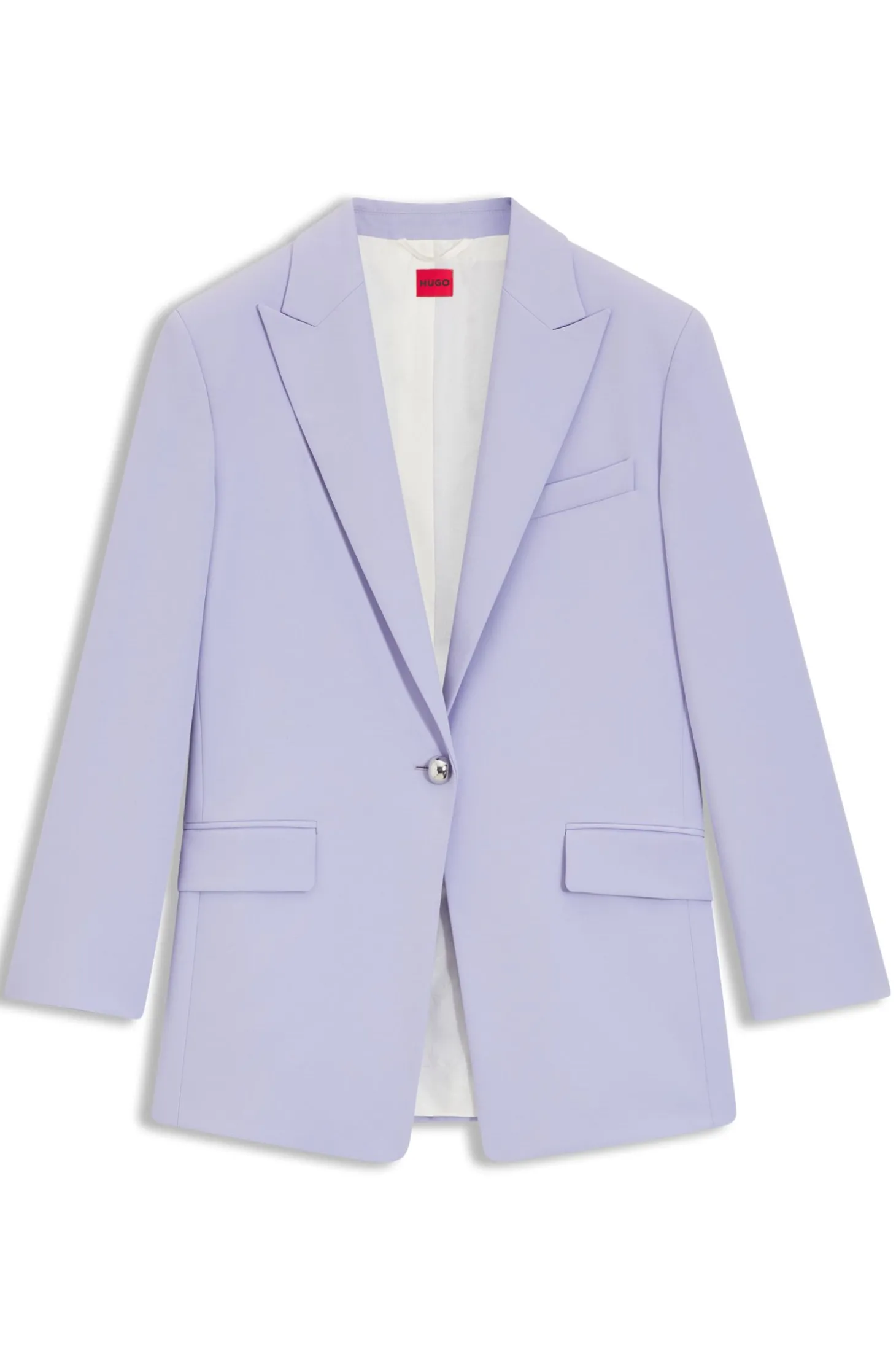 Relaxed-Fit Blazer aus elastischem Gewebe