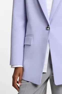 Relaxed-Fit Blazer aus elastischem Gewebe