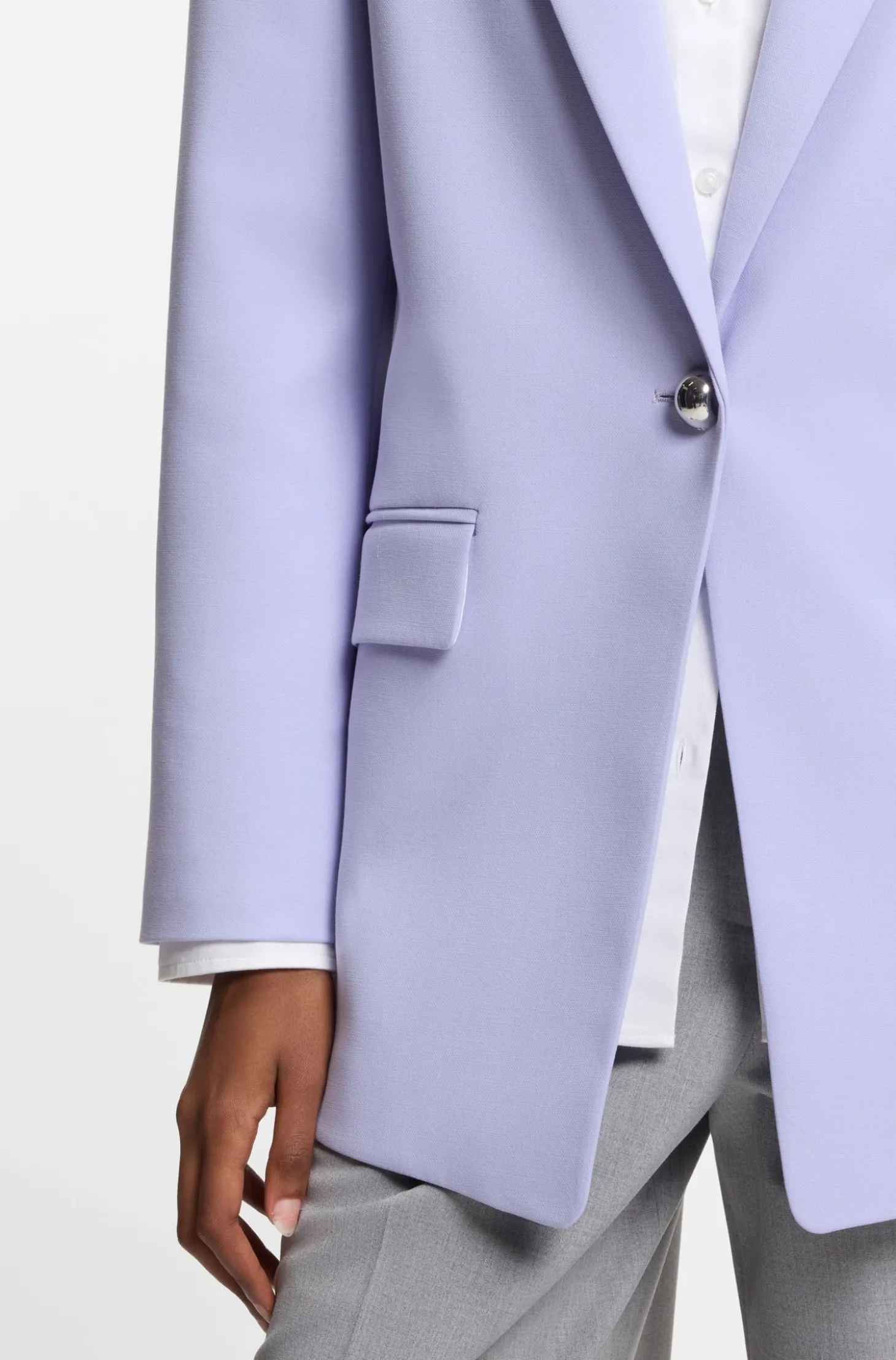 Relaxed-Fit Blazer aus elastischem Gewebe