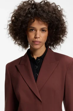 Relaxed-Fit Blazer aus elastischem Gewebe