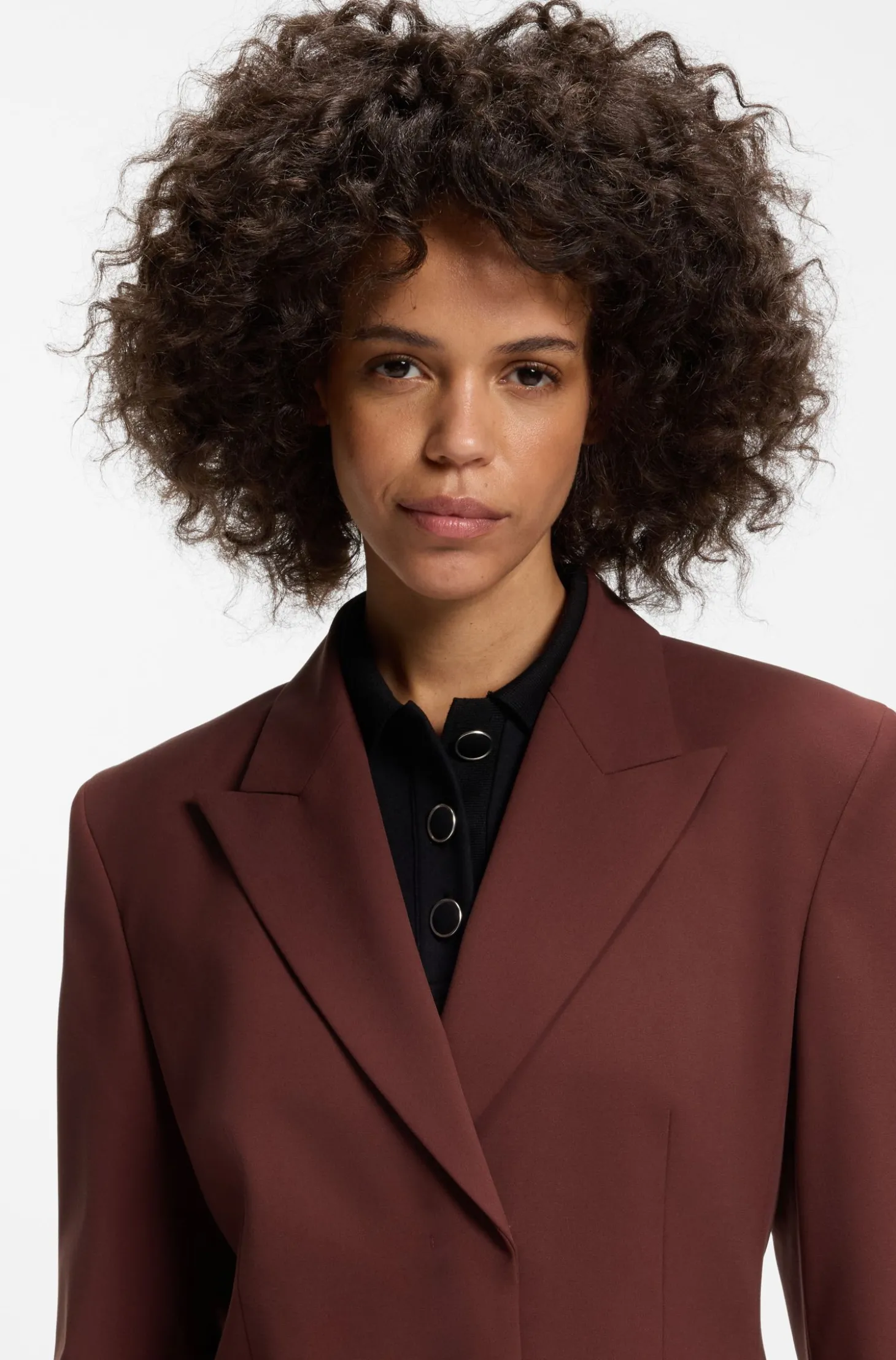 Relaxed-Fit Blazer aus elastischem Gewebe