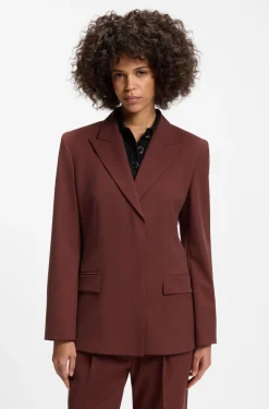 Relaxed-Fit Blazer aus elastischem Gewebe