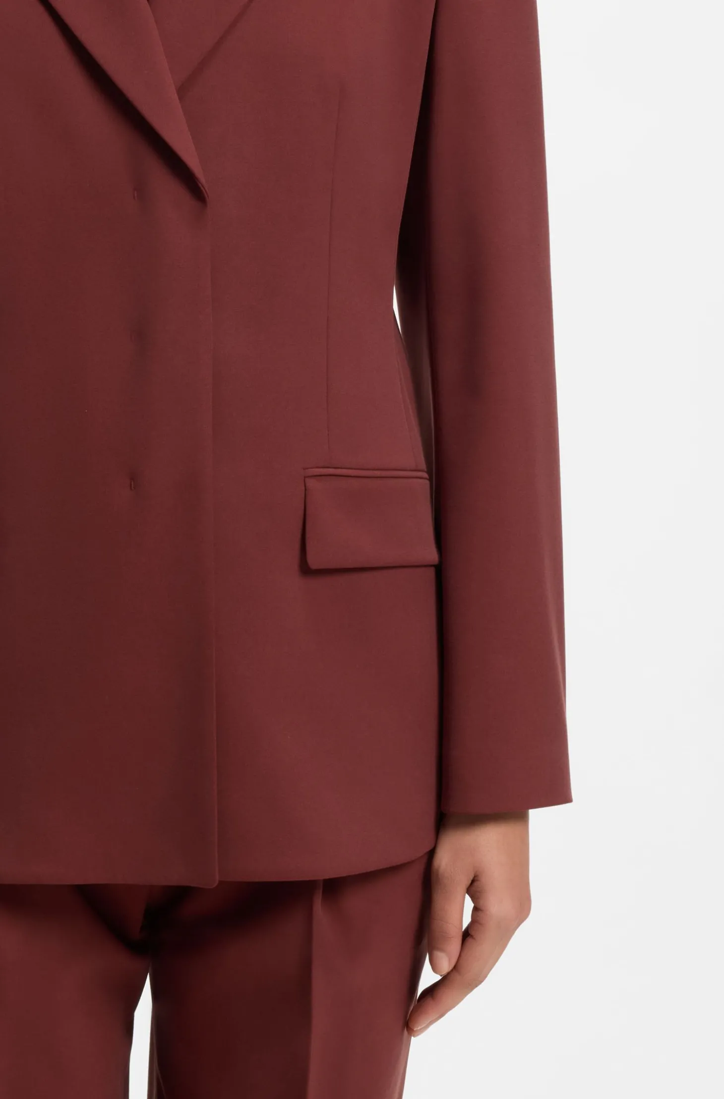 Relaxed-Fit Blazer aus elastischem Gewebe