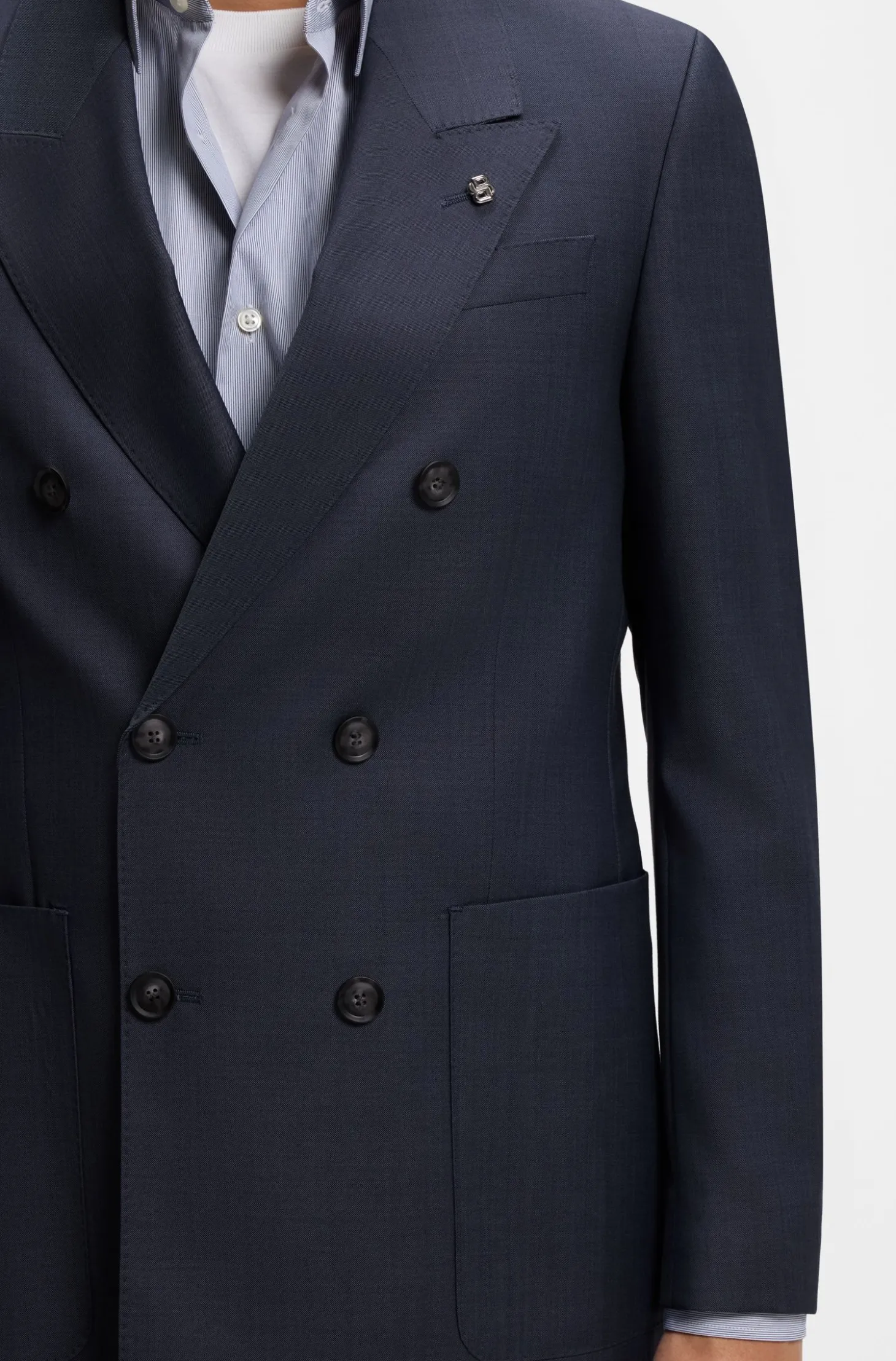 Relaxed-Fit Blazer aus fein gemusterter Schurwolle