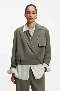 Relaxed-Fit Blazer aus japanischem Krepp