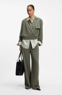 Relaxed-Fit Blazer aus japanischem Krepp