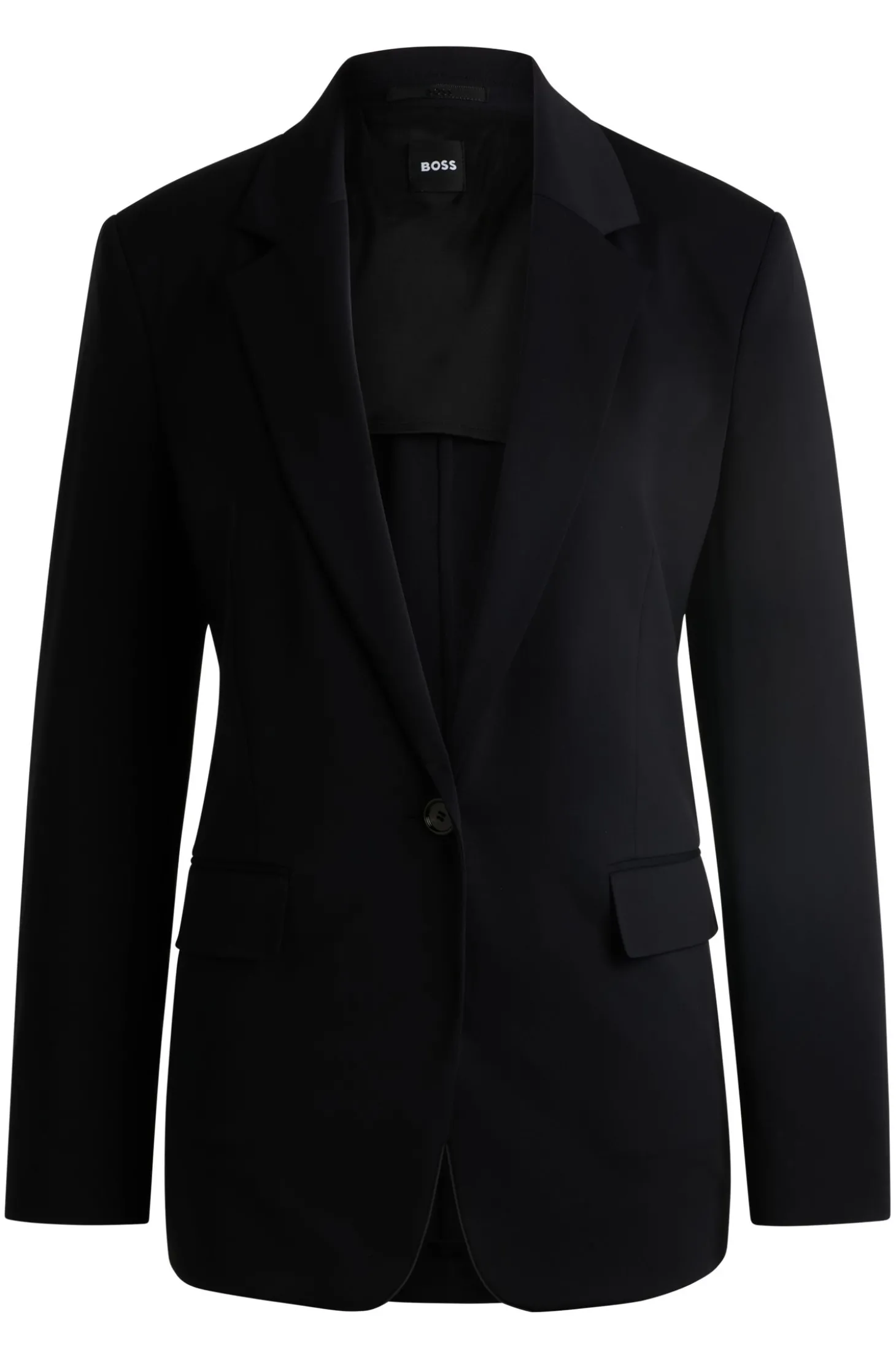 Relaxed-Fit Blazer aus knitterfreiem Stretch-Jersey