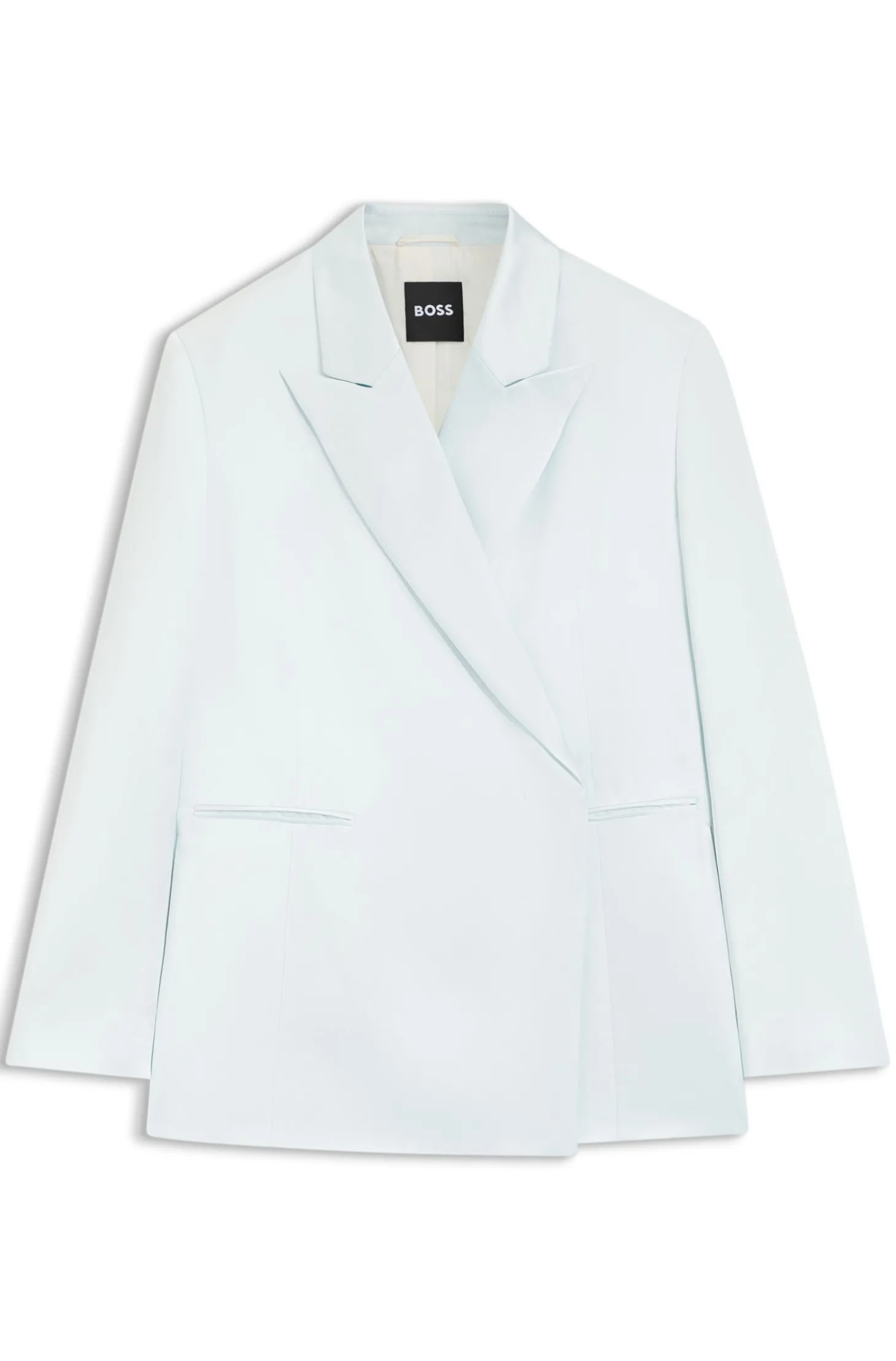 Relaxed-Fit Blazer aus Satin mit verdecktem Verschluss
