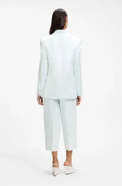 Relaxed-Fit Blazer aus Satin mit verdecktem Verschluss