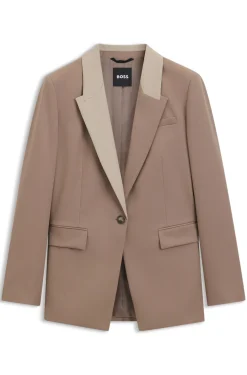 Relaxed-Fit Blazer mit Colour-Block-Revers