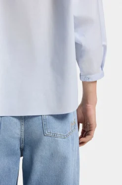 Relaxed-Fit Bluse aus Baumwoll-Popeline mit Kimonoärmeln
