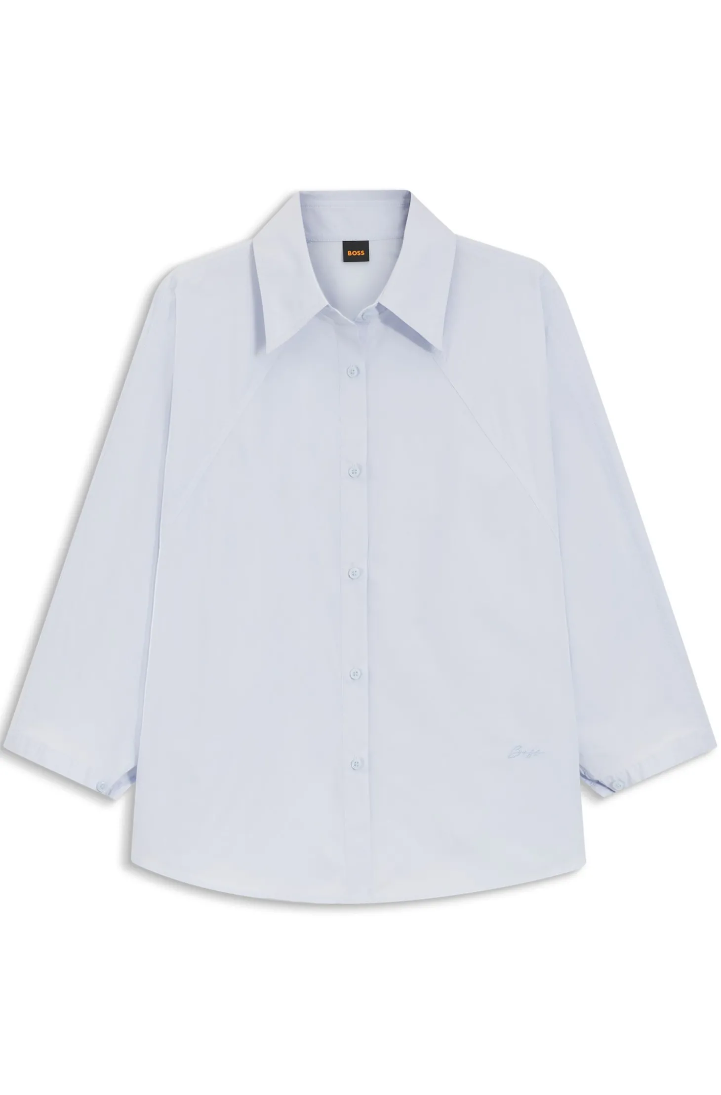 Relaxed-Fit Bluse aus Baumwoll-Popeline mit Kimonoärmeln