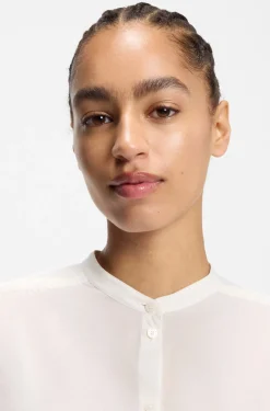 Relaxed-Fit Bluse aus Baumwoll-Voile