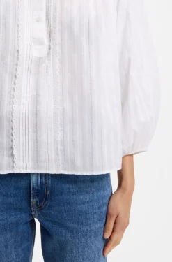 Relaxed-Fit Bluse aus Baumwolle mit Ballonärmeln