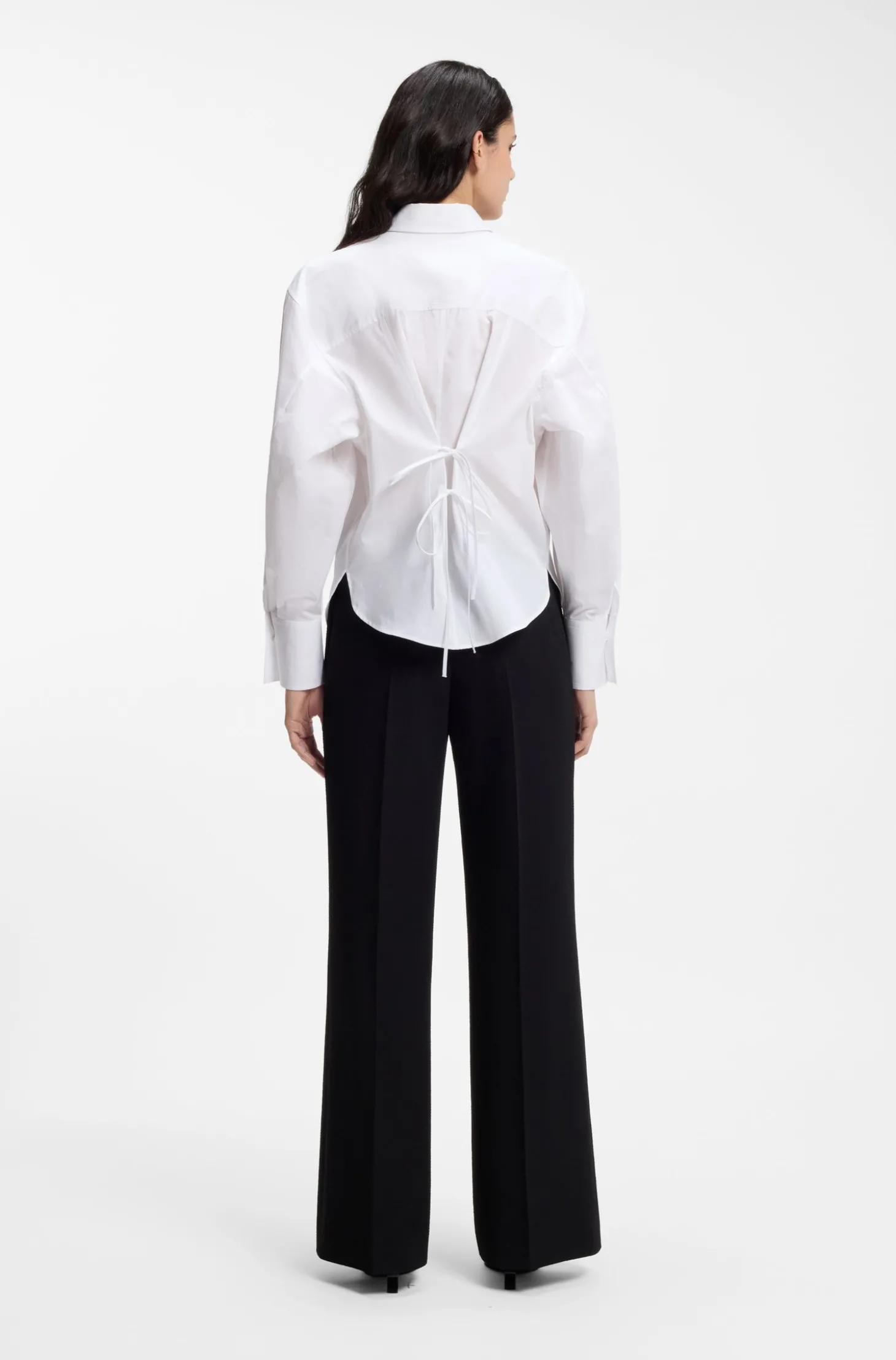 Relaxed-Fit Bluse aus Baumwolle mit Stack-Logo Manschettenknöpfen