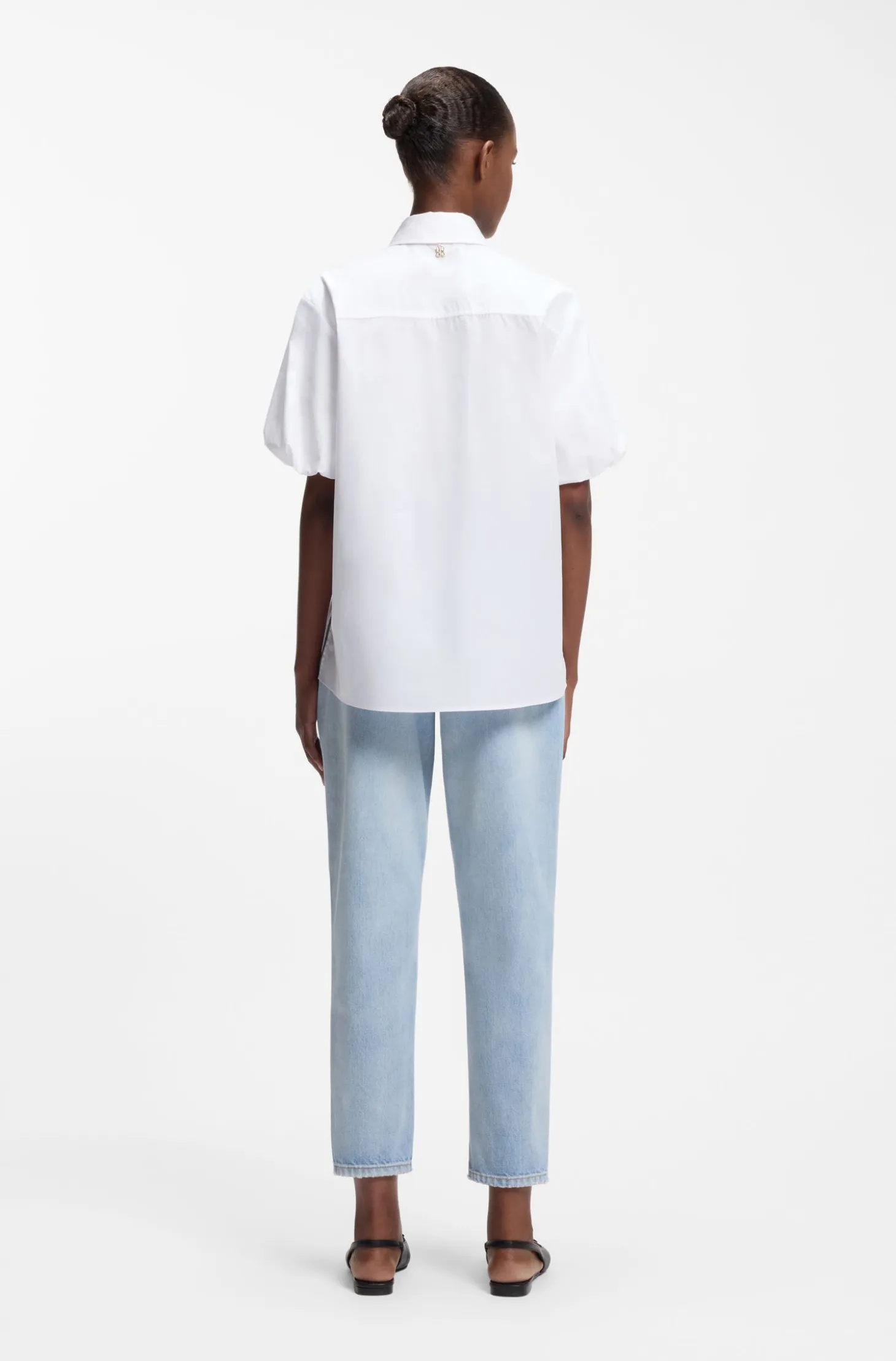 Relaxed-Fit Bluse aus Baumwoll-Popeline