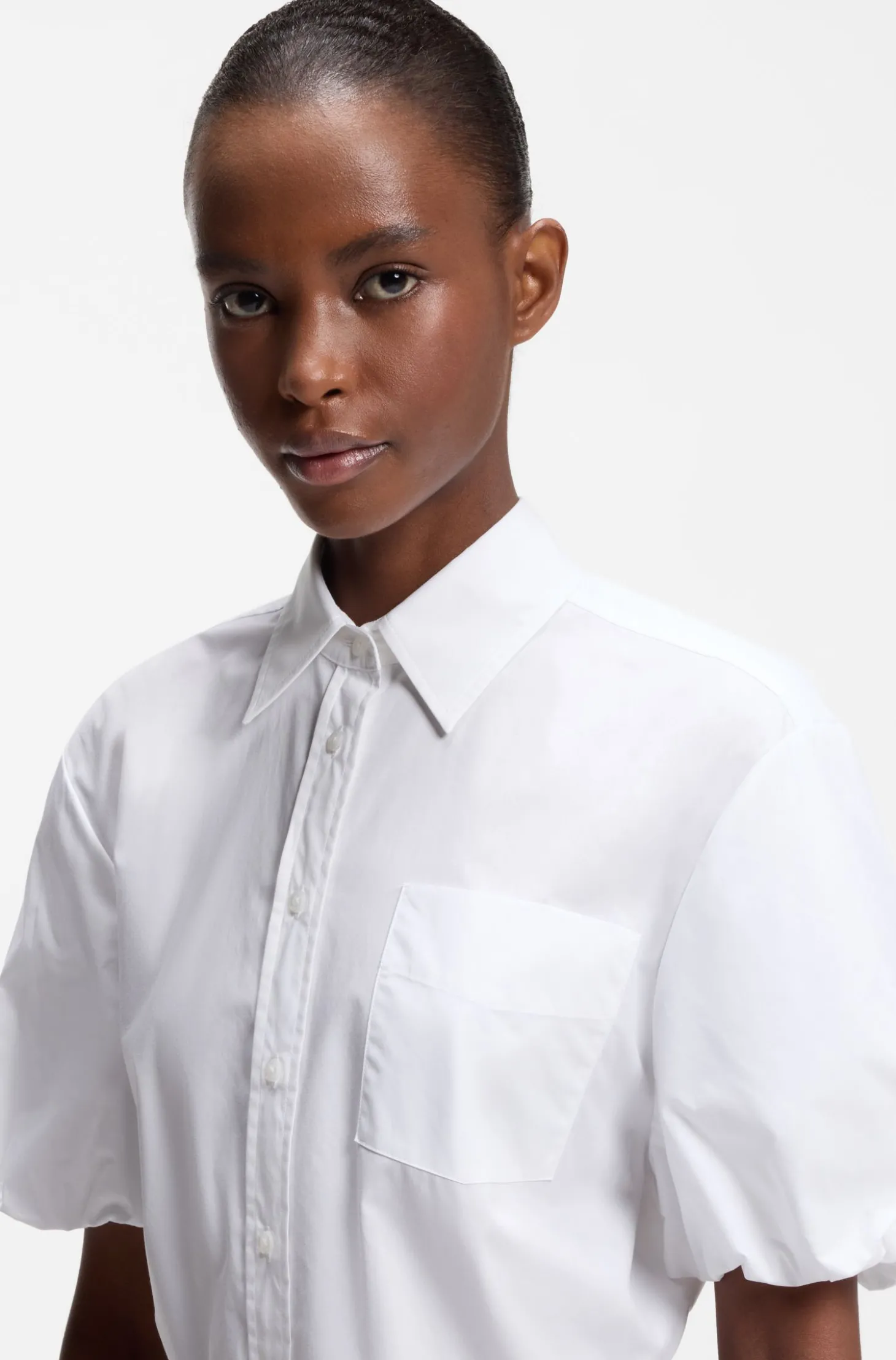 Relaxed-Fit Bluse aus Baumwoll-Popeline
