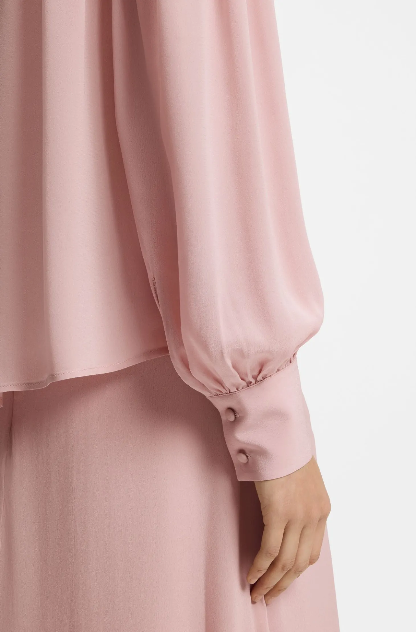 Relaxed-Fit Bluse aus Crêpe de Chine