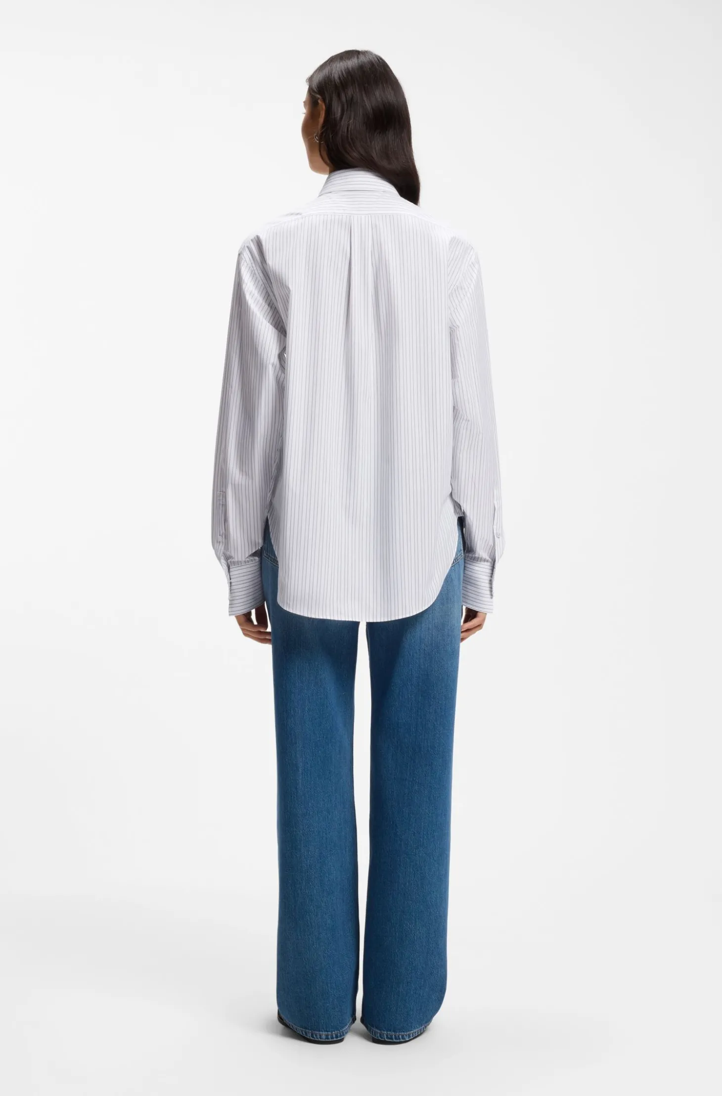 Relaxed-Fit Bluse aus gestreifter Baumwoll-Popeline