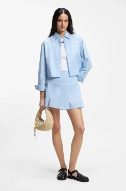 Relaxed-Fit Bluse aus gestreifter Baumwoll-Popeline