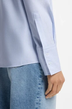 Relaxed-Fit Bluse aus gestreifter Oxford-Baumwolle
