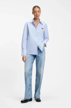 Relaxed-Fit Bluse aus gestreifter Oxford-Baumwolle