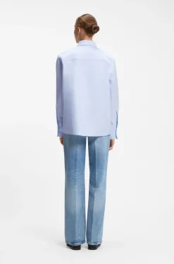 Relaxed-Fit Bluse aus gestreifter Oxford-Baumwolle