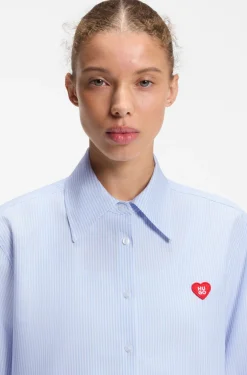 Relaxed-Fit Bluse aus gestreifter Oxford-Baumwolle
