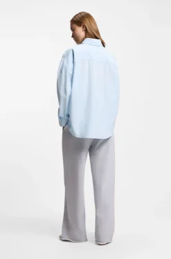 Relaxed-Fit Bluse aus gestreifter Baumwoll-Popeline