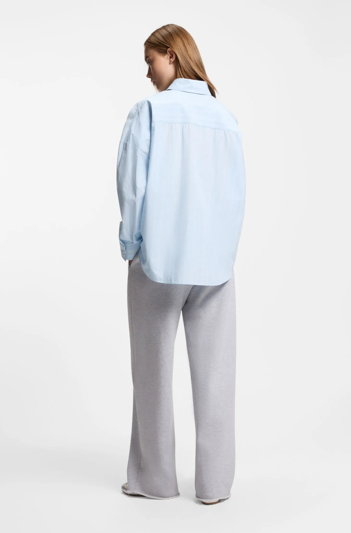 Relaxed-Fit Bluse aus gestreifter Baumwoll-Popeline