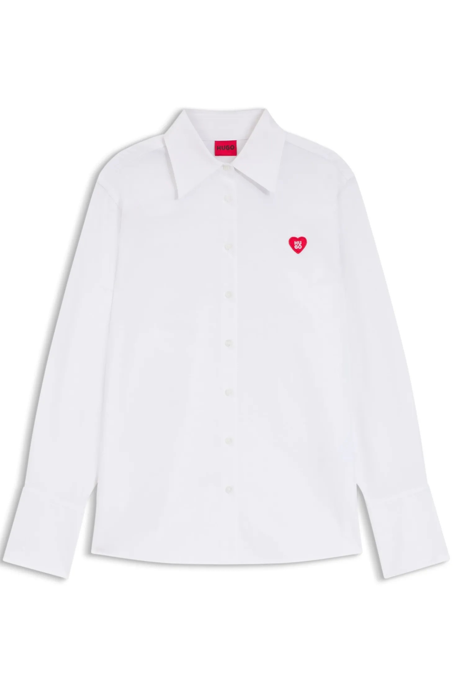 Relaxed-Fit Bluse aus Oxford-Baumwolle mit Herz-Logo