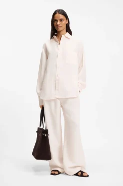 Relaxed-Fit Bluse mit Brusttasche