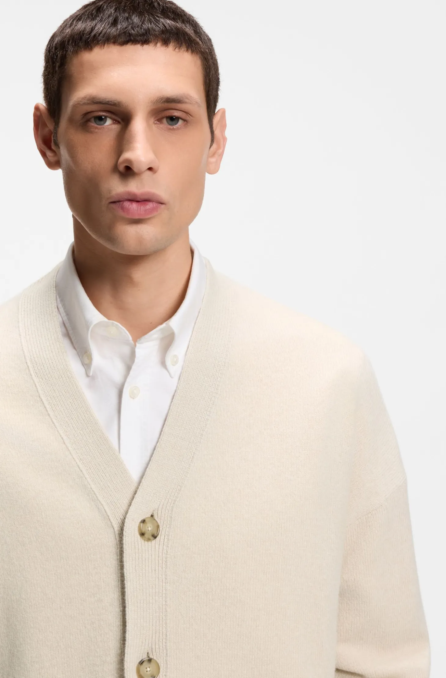 Relaxed-Fit Cardigan aus Schurwolle