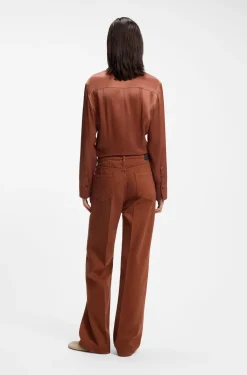 Relaxed-Fit farbige Jeans aus softem Baumwoll-Mix
