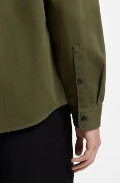 Relaxed-Fit Hemd aus Baumwoll-Twill mit Brustlogo