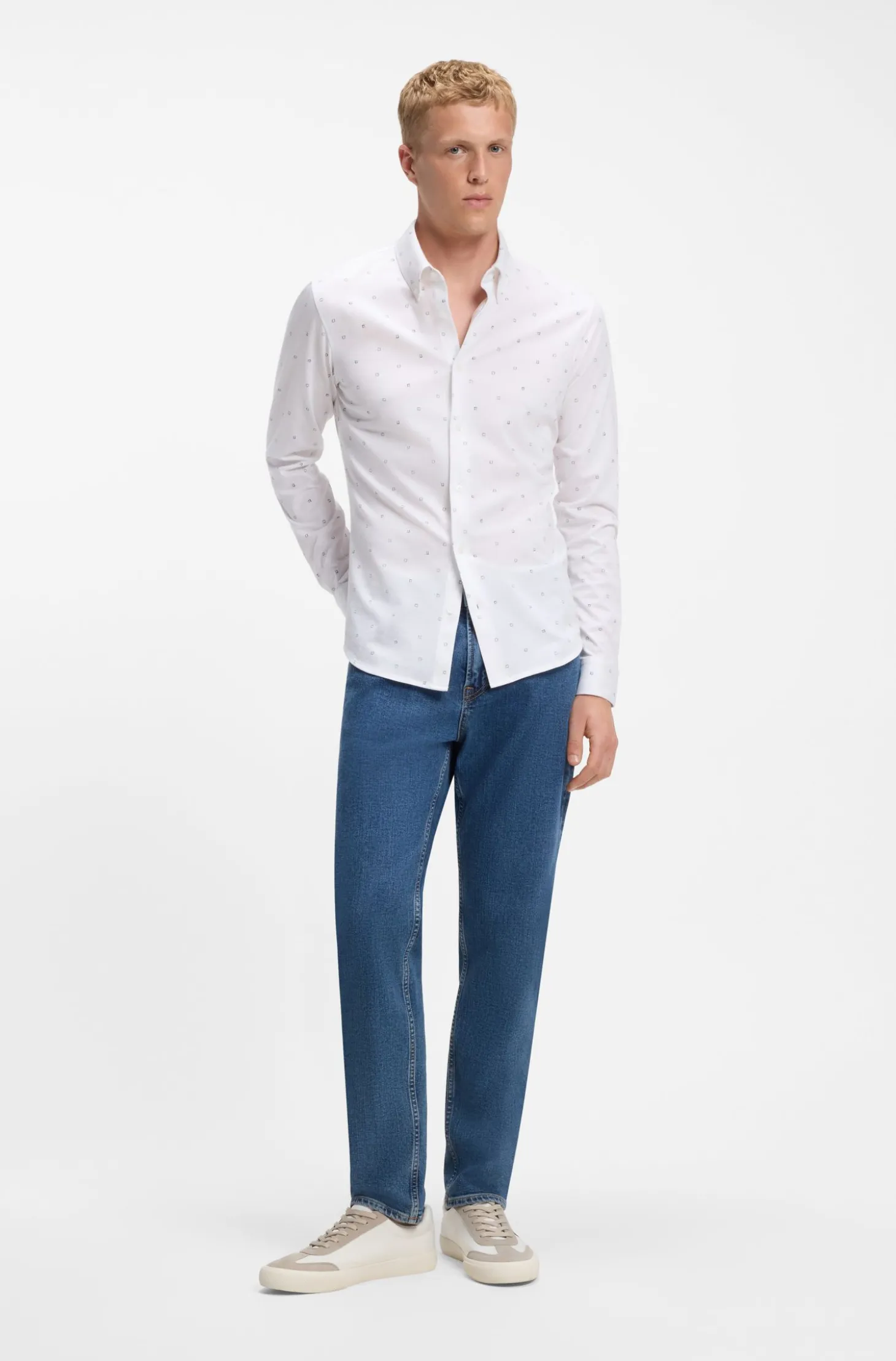 Relaxed-Fit Hemd aus bedrucktem Baumwoll-Jersey