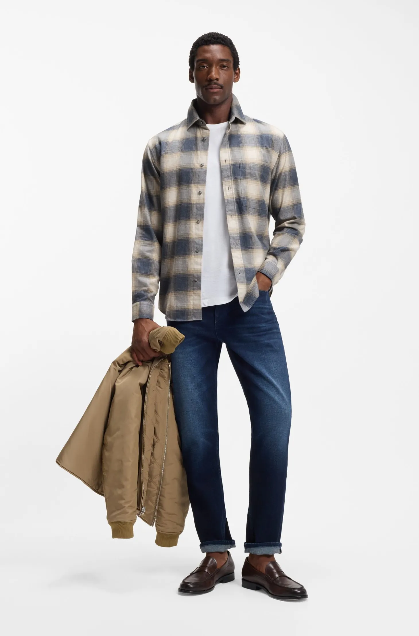 Relaxed-Fit Hemd aus kariertem Baumwoll-Flanell