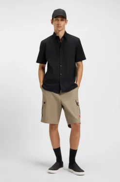 Relaxed-Fit Hemd aus Stretch-Baumwoll-Canvas